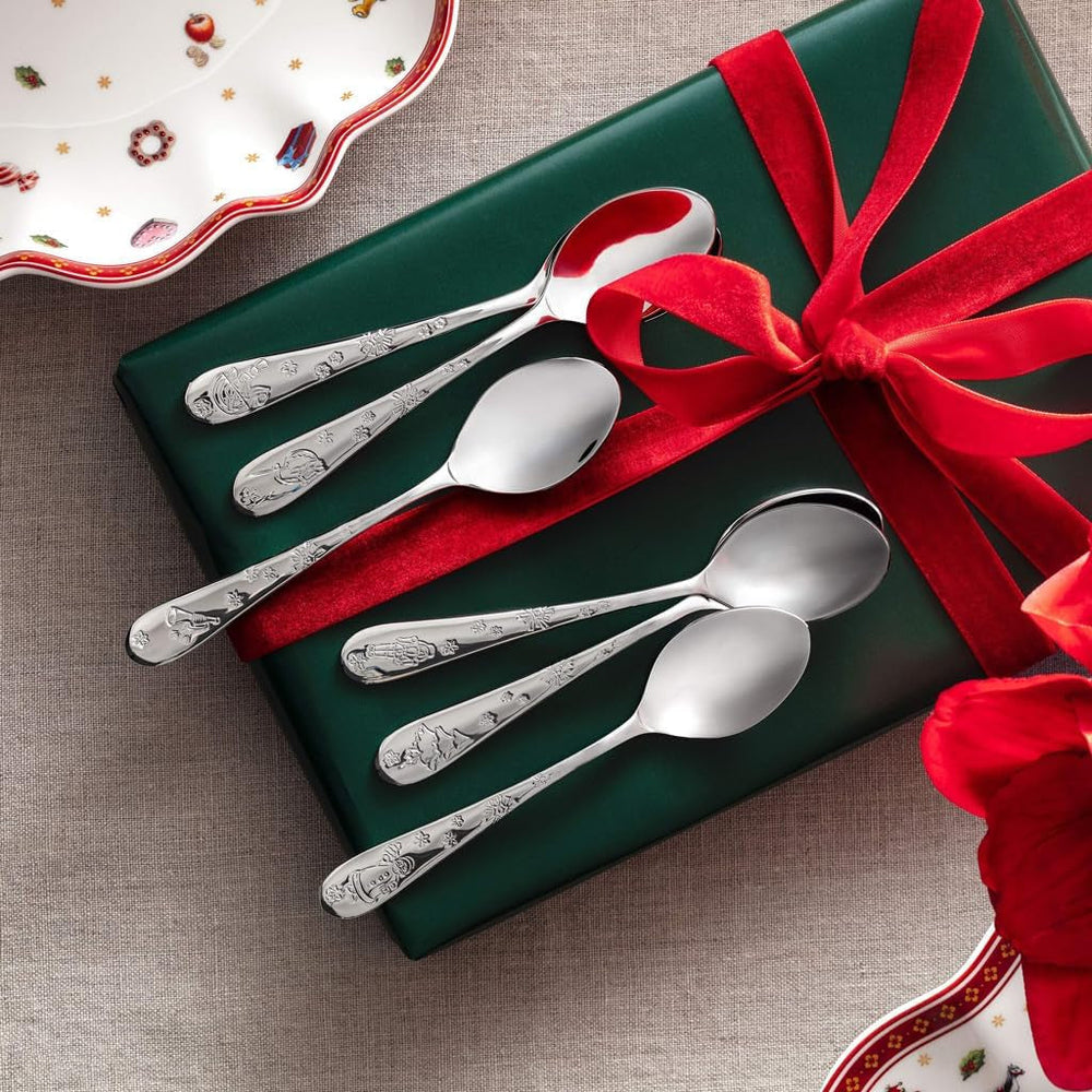 Villeroy & Boch - Set de cuillères à café Toy'S Delight 6 pièces Argent Platine, passe au lave-vaisselle Kitchen Naty Shop