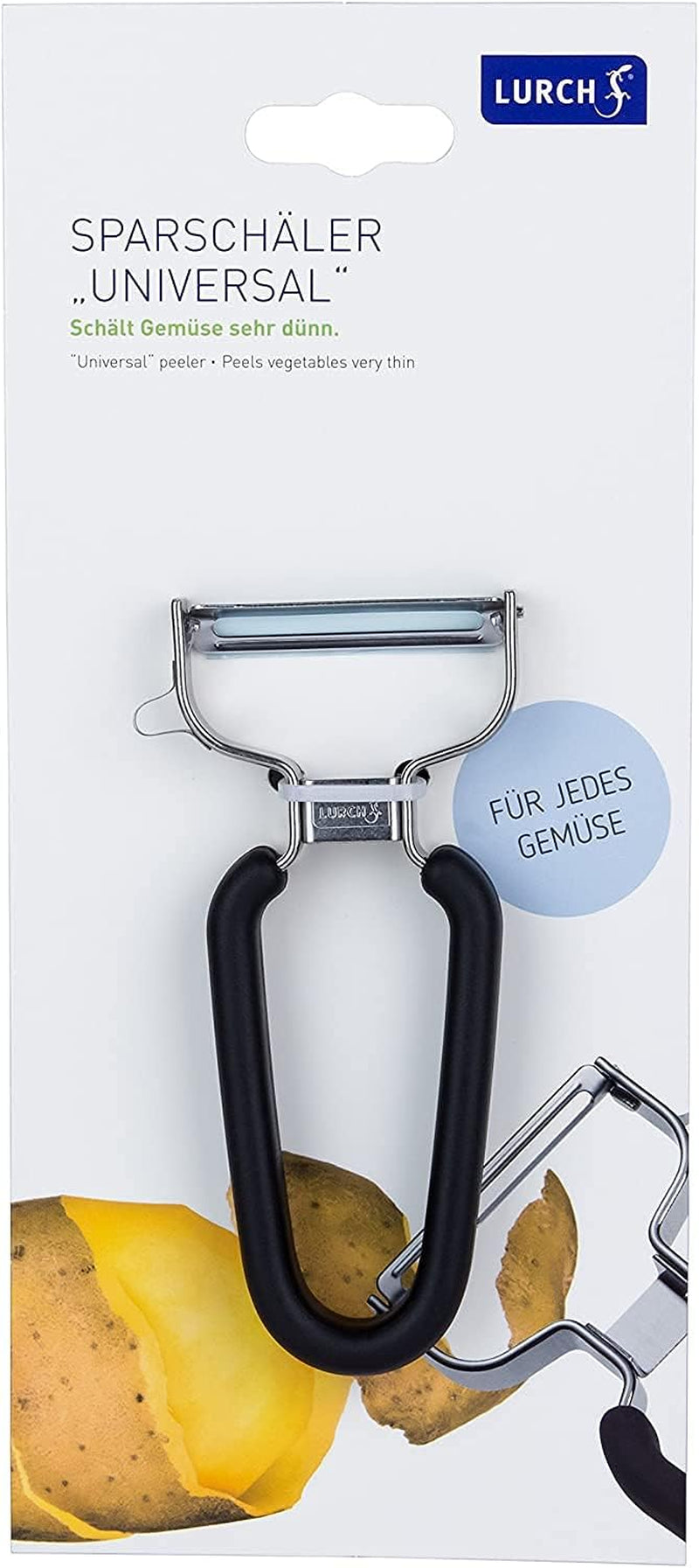 Lurch Éplucheur économique Éplucheur de pommes de terre en acier inoxydable avec tête de lame Éplucheur de meubles Naty Shop