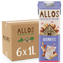 Allos Mandeldrink sans Zucker | Mandel Drink Natur | Boire à la base de Pflanzen | Mandel | Boisson végétalienne | sans lactose | 1 litre (6 pièces)