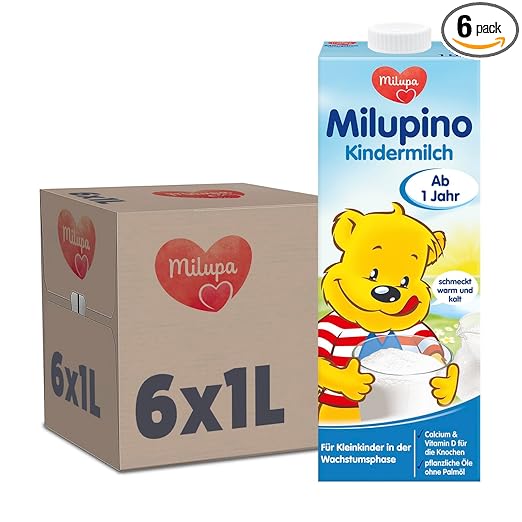 Lait infantile Milupino prêt à boire (6X1L), dès 1 an, pour les petits enfants en phase de croissance Naty Shop