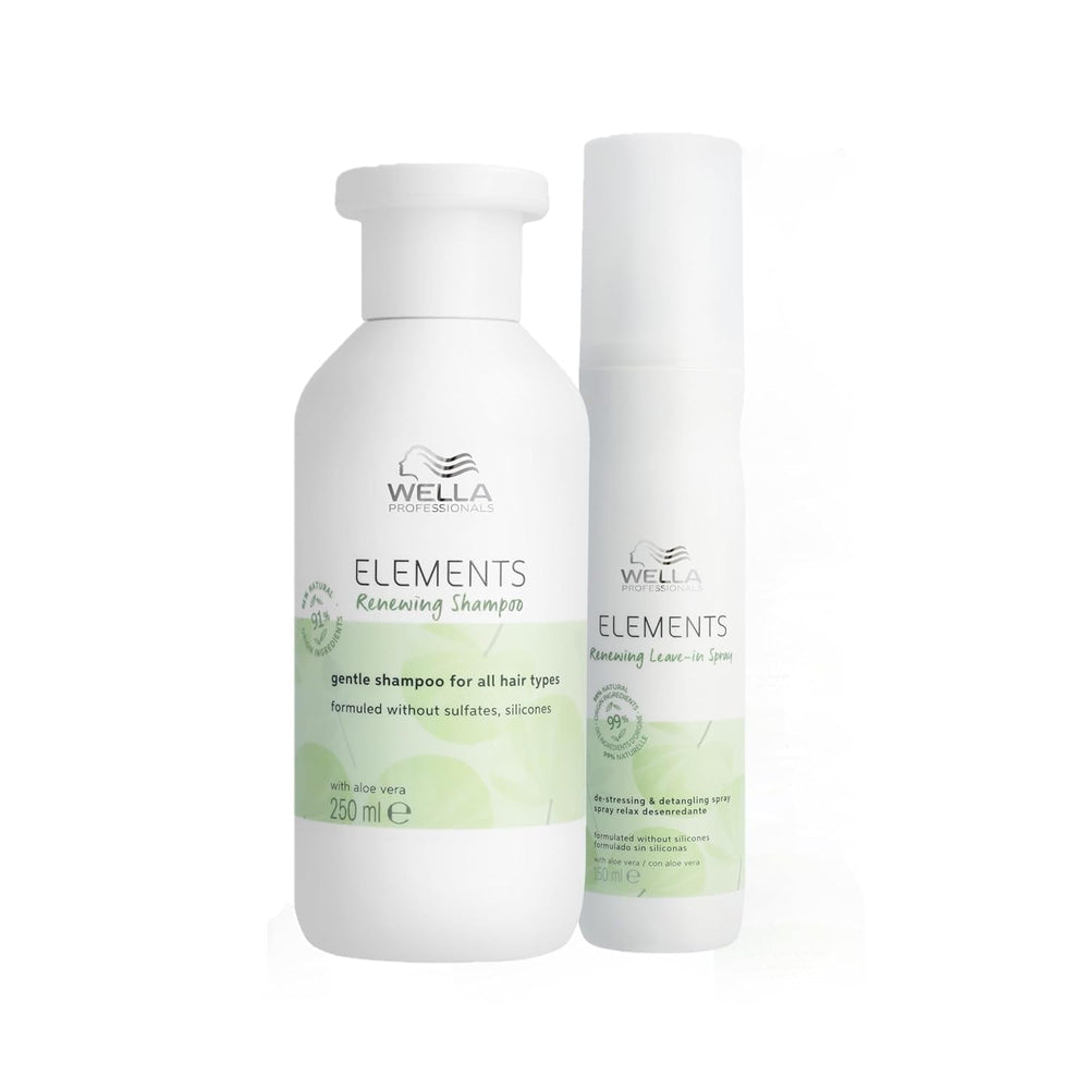 Wella Professionals Elements - soin naturel pour cheveux secs, abîmés et cuir chevelu sensible - après-shampooing, masque et spray sans rinçage aux antioxydants et à l'essence d'olive Naty Shop Spray Hair Mask 150ml