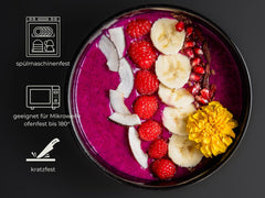 Ensemble de bols et assiettes en grès noir [12 pièces pour 4 personnes] Ensemble de vaisselle noir 100 % fait main avec glaçage réactif de qualité supérieure