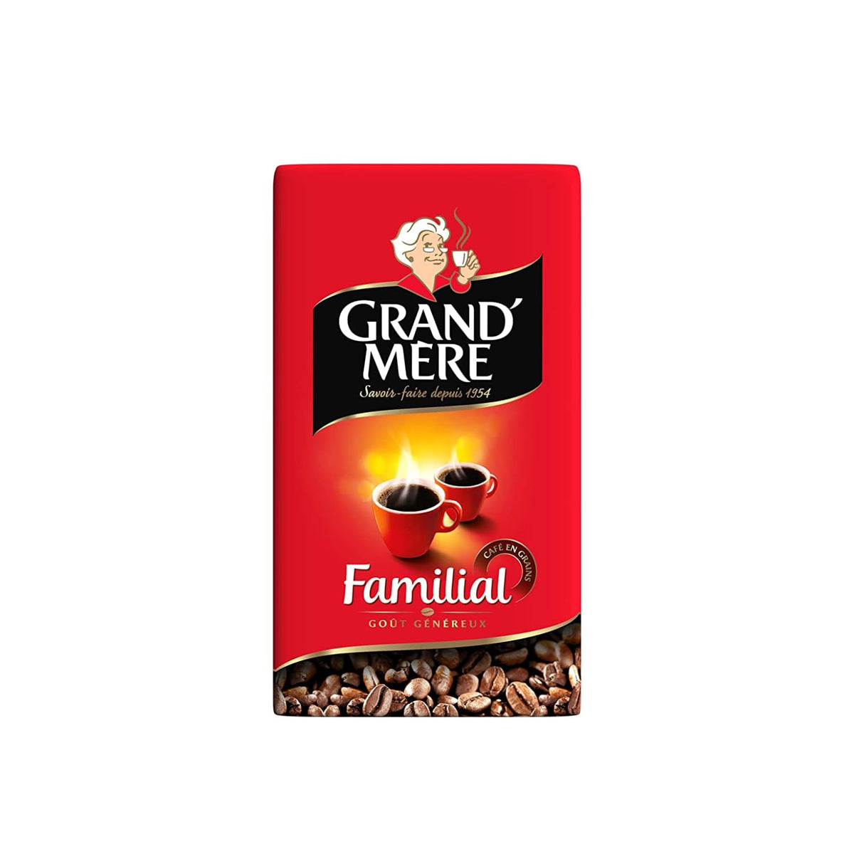 Café en grains familial GRAND'MÈRE - 1 kg