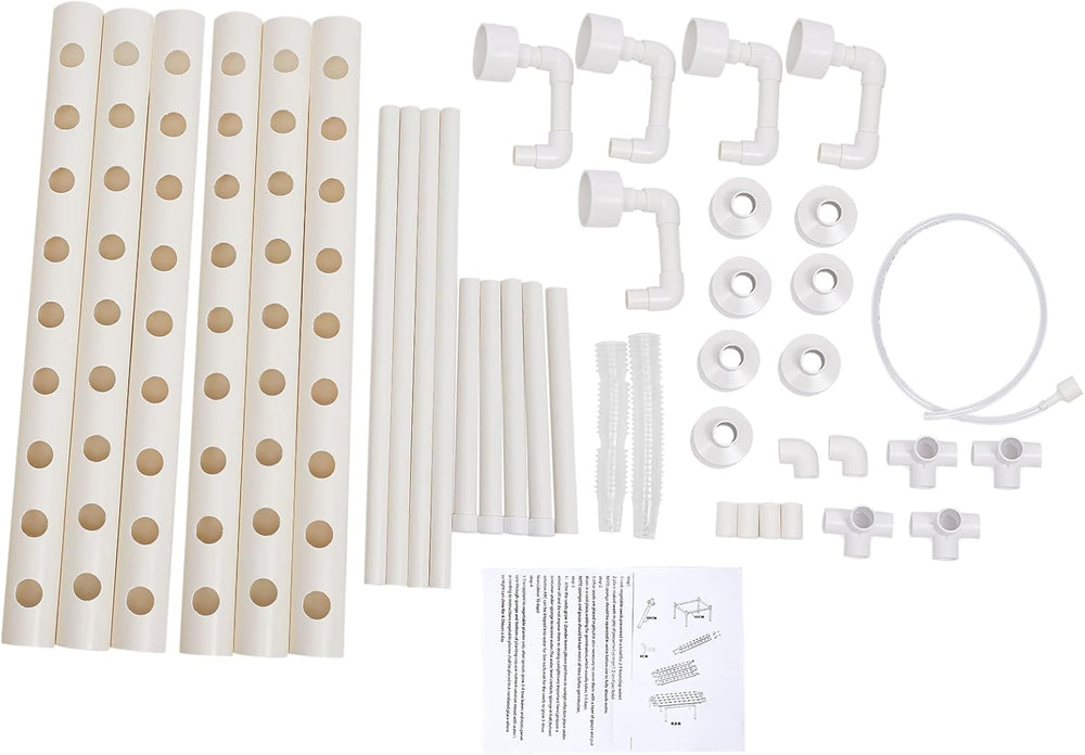 Système hydroponique Kit de culture de plantes hydroponiques et de légumes Système de plantation hydroponique Kit de jardinage Kit d'outils de jardin Sites de culture hydroponique Hydroponisches Anzuchtsystem 54LöCher 6Rohr