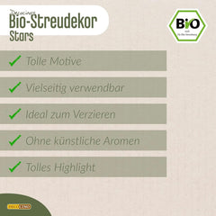 DECOCINO Sprinkle Étoiles Bio, 50 grammes Sprinkles Naty Shop