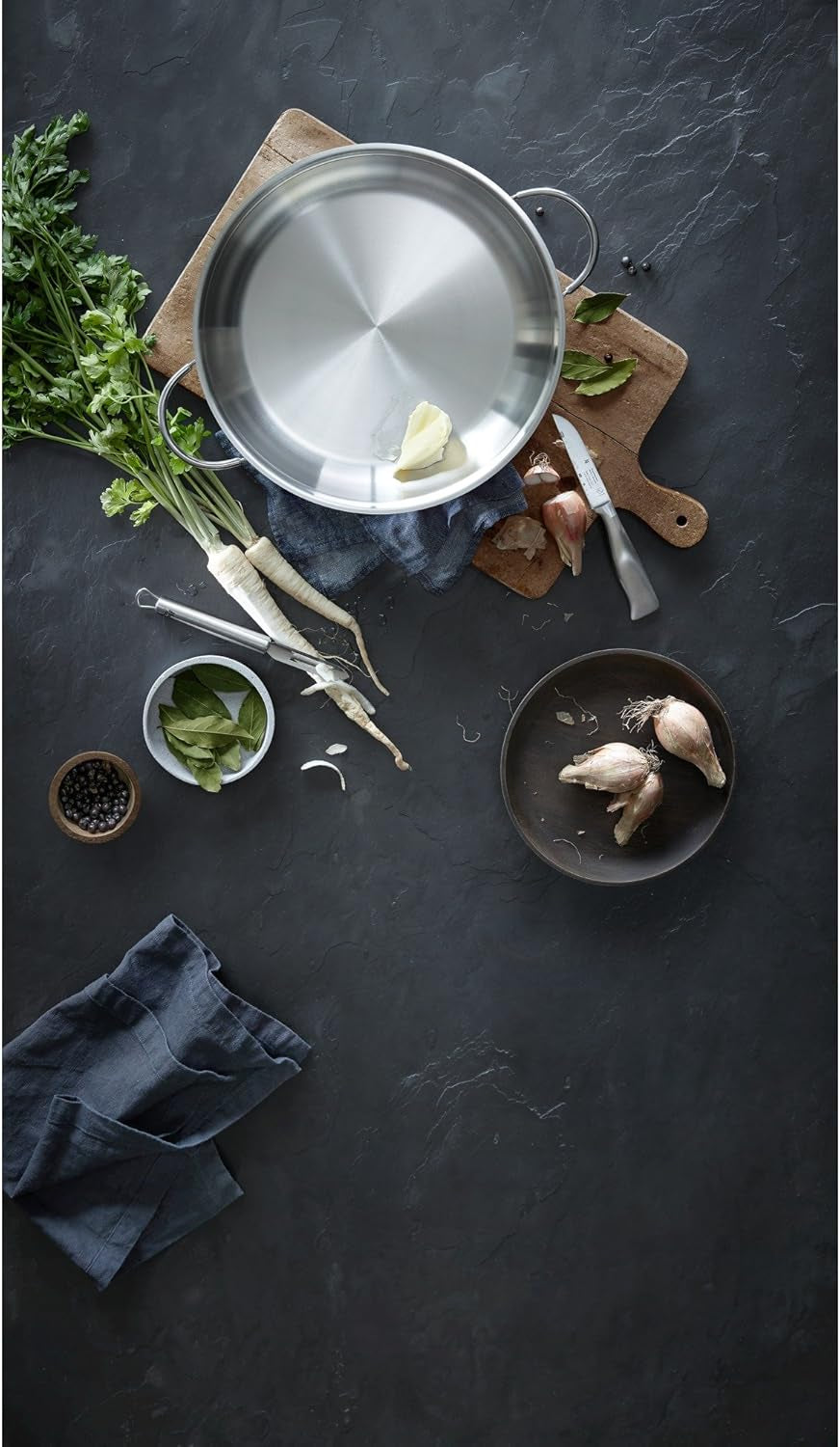 WMF Profi plat à rôtir 28 cm induction, poêle en acier inoxydable Cromargan, casseroles et poêles découvertes Naty Shop