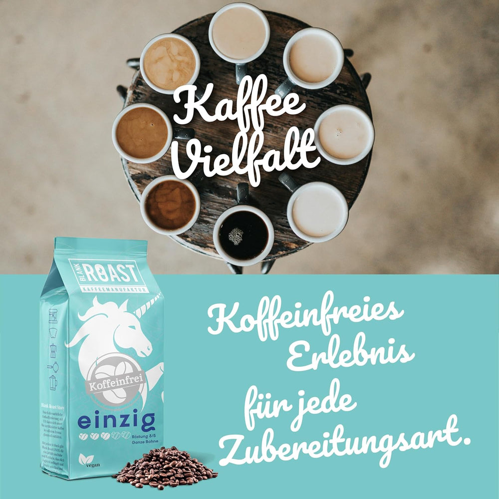 Rôti vierge - EINZIG - 1kg - Kaffeebohnen kafeinfrei - 100% Arabica du Pérou - schonend & umweltfreundlich entkoffeiniert - säurearm mit voller Crema - idéal pour jede Zubereitungsart