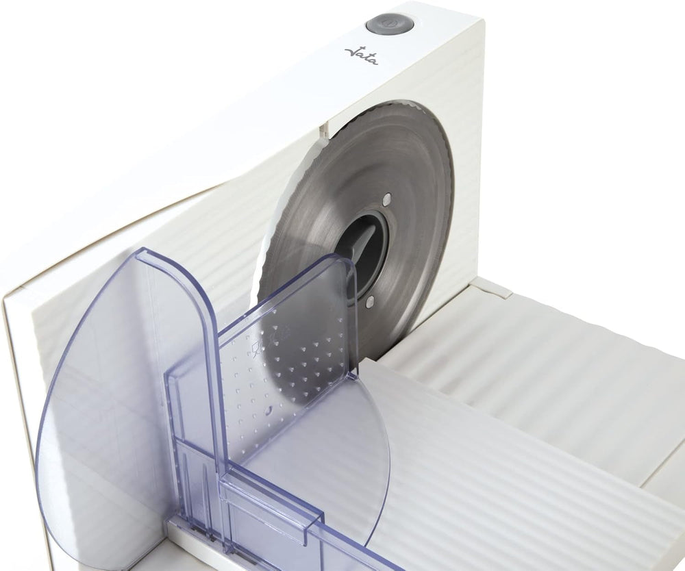 JECF0300 Trancheuse Électrique Compacte, Lame Inox Amovible, Diamètre 170 mm, Contrôle d'épaisseur 0 à 15 mm, 150 W Naty Shop Râpes et Trancheuses