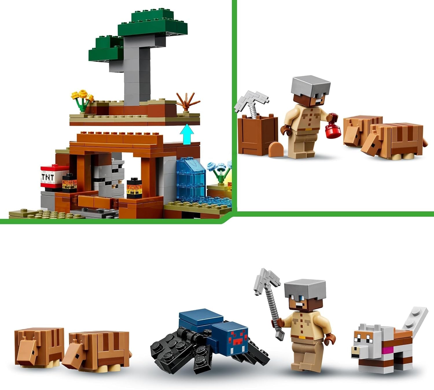 LEGO Minecraft Dungeon Mine Expedition Jeu vidéo Minifigurine Jouet de construction de personnage Cadeau pour garçons et filles de 8 ans 21269 Jeux de construction Besuche den LEGO-Store