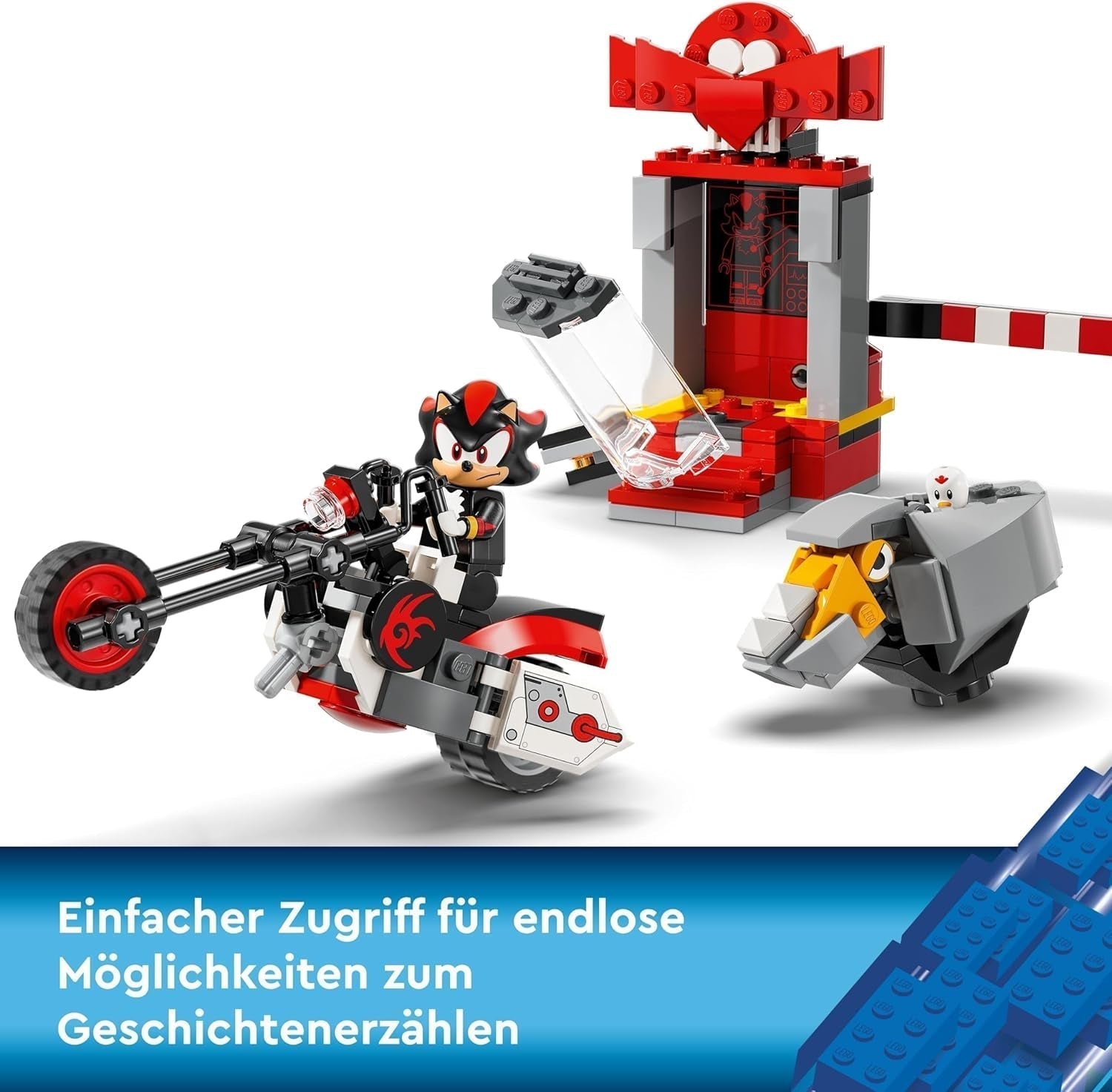 LEGO Sonic the Hedgehog Shadow the Hedgehog Escape Toy Moto et jeu vidéo Ensemble de figurines Cadeau pour les joueurs et les fans 8 ans Garçons et filles Fan Item 76995 Jeux de construction Besuche den LEGO-Store