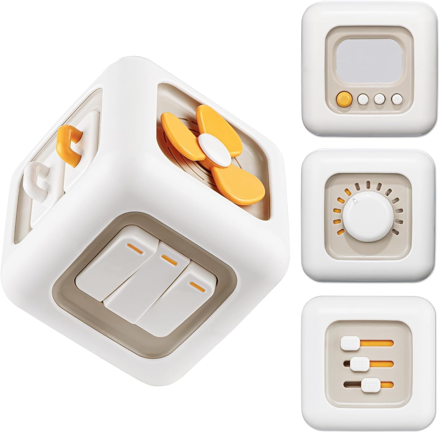 Jouet sensoriel pour les tout-petits de 1 à 3 ans | Jouet Montessori pour les enfants à partir de 1 an | Jouet de voyage pour bébés de 12 à 18 mois | Cube d'activités, cadeau anniversaire ou Noël pour les 1 an