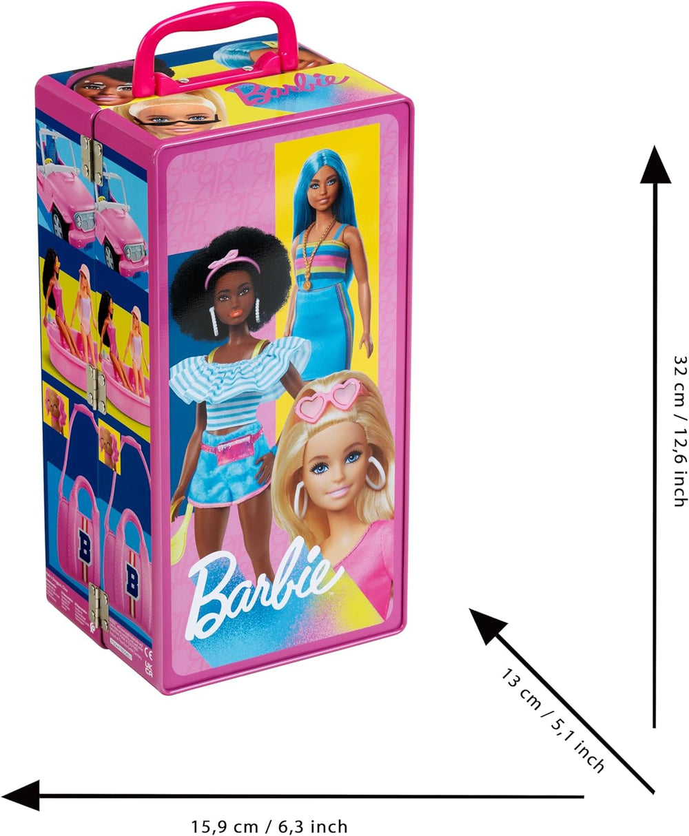 Theo Klein - 5801 - Armoire Barbie avec tringles à vêtements et compartiments, jouet à partir de 3 ans, accessoires inclus, multicolore
