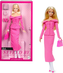 Barbie Signature gestylt von Andrew Mukamal Modepuppe, Sammelpuppe mit 3 Day-to-Night Looks und Accessoires, mit Puppenständer, JBH81