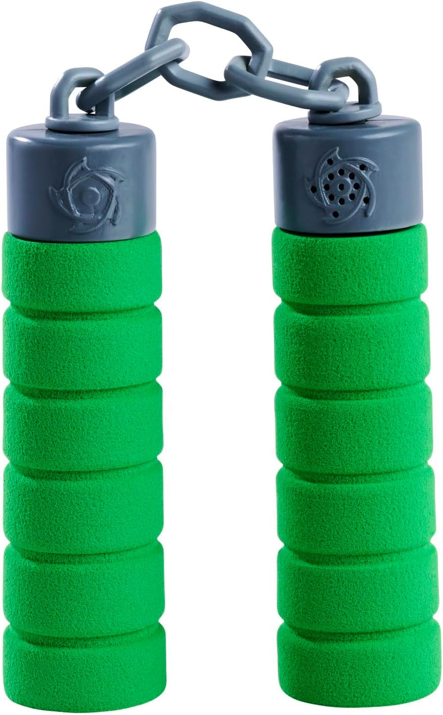 Suivant Ninja Nunchaku, sonore, manche enveloppé dans une matière douce, 13cm, jeu de rôle, à partir de 3 ans, vert Figurines Naty Shop Titre par défaut