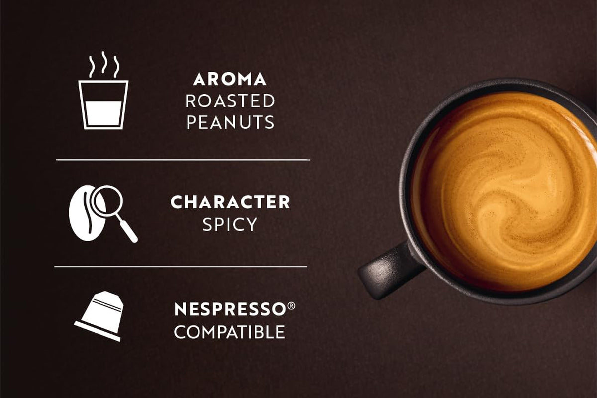 Café Royal Espresso Decaffeinato – Capsules de café compatibles Nespresso®, 100% Arabica, Intensité 6/12, Rainforest Alliance, décaféiné, 36 capsules