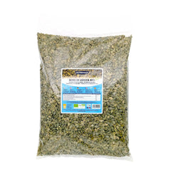 Graines de citrouille décortiquées biologiques 3 kg, graines biologiques crues, grasses, non torréfiées et non salées, idéales comme collation ou salade, format pratique
