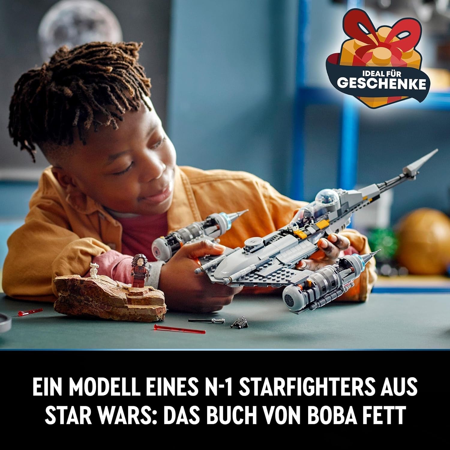 LEGO Star Wars Mandalorian Fighter N-1 du Livre de Boba Fett Jouet de construction avec vaisseau spatial Ensemble de 4 personnages incluant la figurine de Bébé Yoda 75325 Jeux de construction Besuche den LEGO-Store