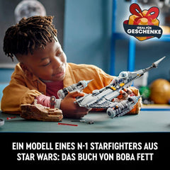 LEGO Star Wars Mandalorian Fighter N-1 du Livre de Boba Fett Jouet de construction avec vaisseau spatial Ensemble de 4 personnages incluant la figurine de Bébé Yoda 75325 Jeux de construction Besuche den LEGO-Store