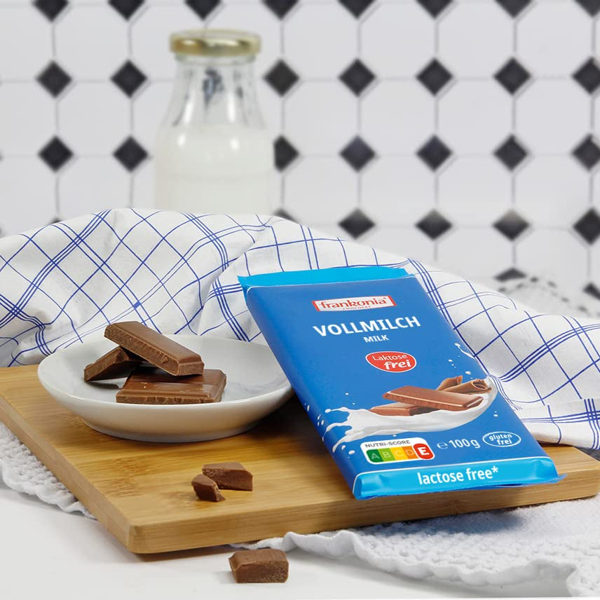 CHOCOLAT frankonia Chocolat au lait entier sans lactose ni gluten, 100 g