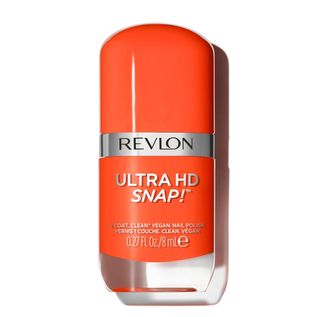 Revlon Ultra HD Snap Vernis à ongles longue durée Formule végétalienne Séchage rapide Une couche Couleur à couverture complète (8 ml) Hot Stuff (007) Unisexe