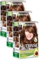 Garnier Nutrisse Coloration permanente pour cheveux avec huiles de fruits nourrissantes Tenue 8 semaines Couleur Ultra Crème Teinte 053 Marron velours (lot de 3) Naty Shop Hair Color Default Title