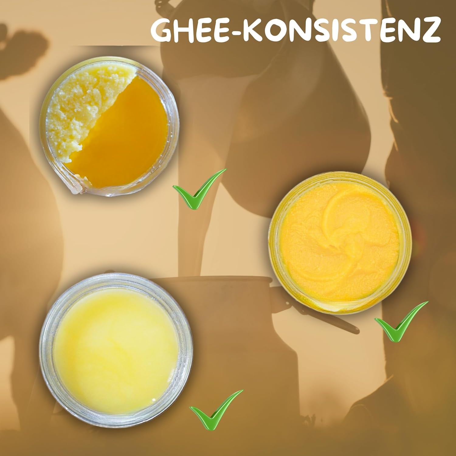 Cibo Bio Ghee 500g – Milch aus Parma und Reggio Emilia – Hergestellt in Italien – Weidekühe – Rauchpunkt 250°C – Aus Centrifugensahne