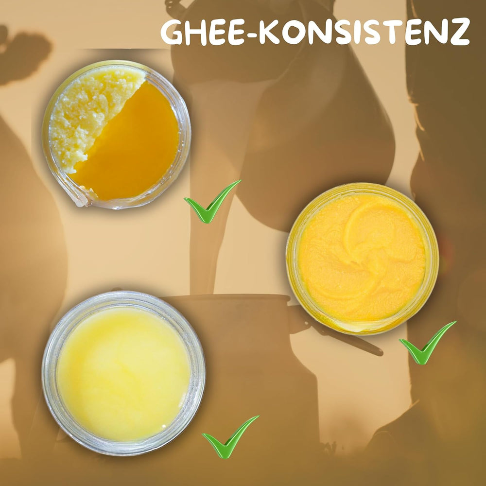 Cibo Bio Ghee 500g – Milch aus Parma und Reggio Emilia – Hergestellt in Italien – Weidekühe – Rauchpunkt 250°C – Aus Centrifugensahne