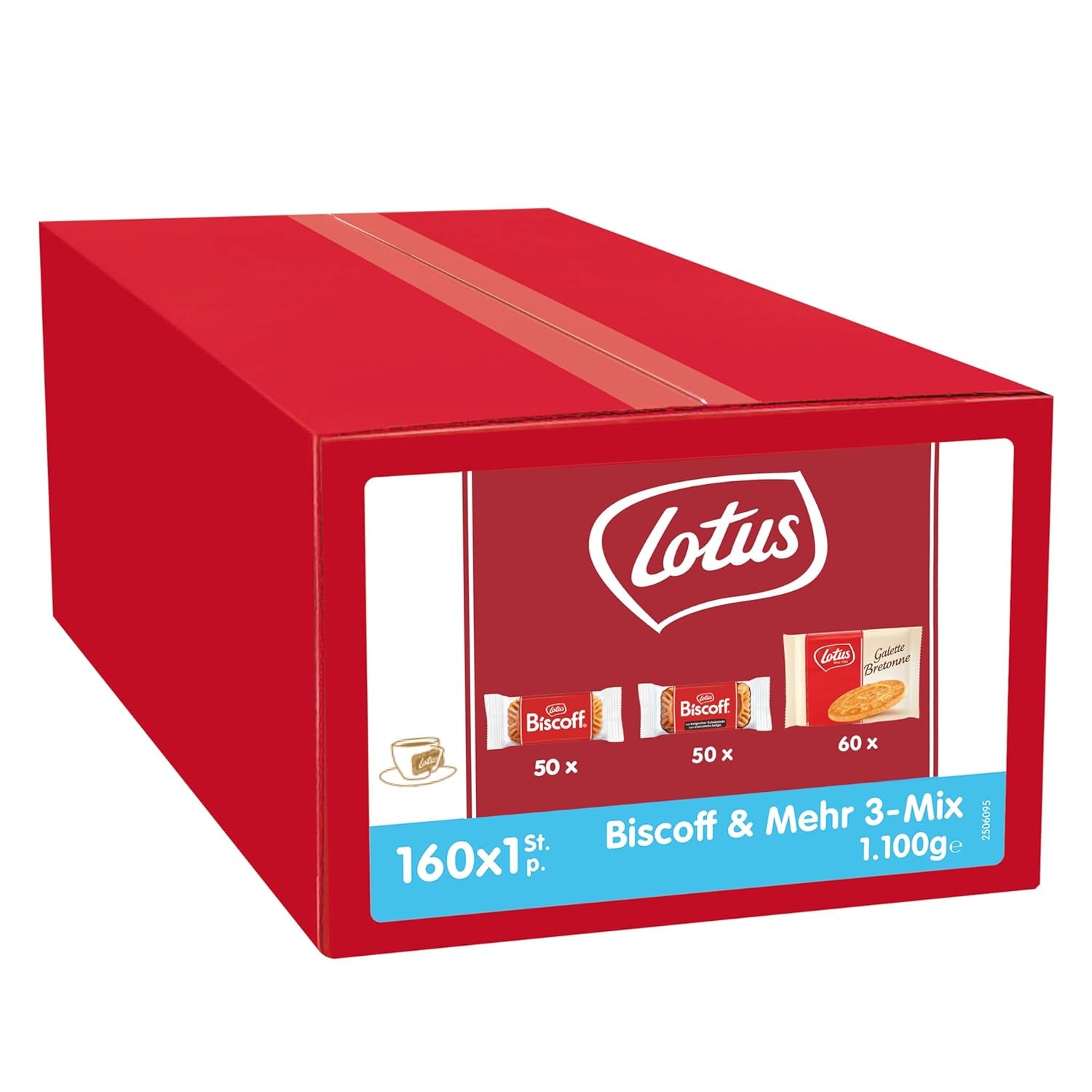 Biscoff Lotus | Biscuits Caramélisés, Biscuits Caramélisés au Chocolat et Gallette Bretone | 160 biscuits emballés individuellement | Uniquement des ingrédients naturels | 160x1| 1,1 kg