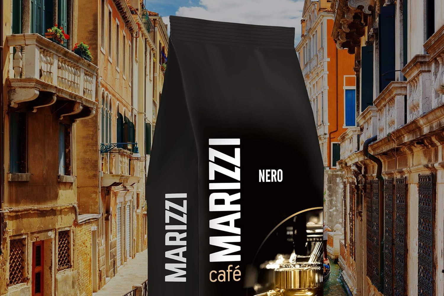 MARIZZI - Nero - 100% Arabica, Whole Kaffeebohnen - 1kg, Frisch, Dunkel Geröstet, Nussiger Nachgeschmack, Ideal Für Gastronomie, Büro & Zuhause, Italienische Kaffeegenuss, Aus Besten Ernte Amerikas