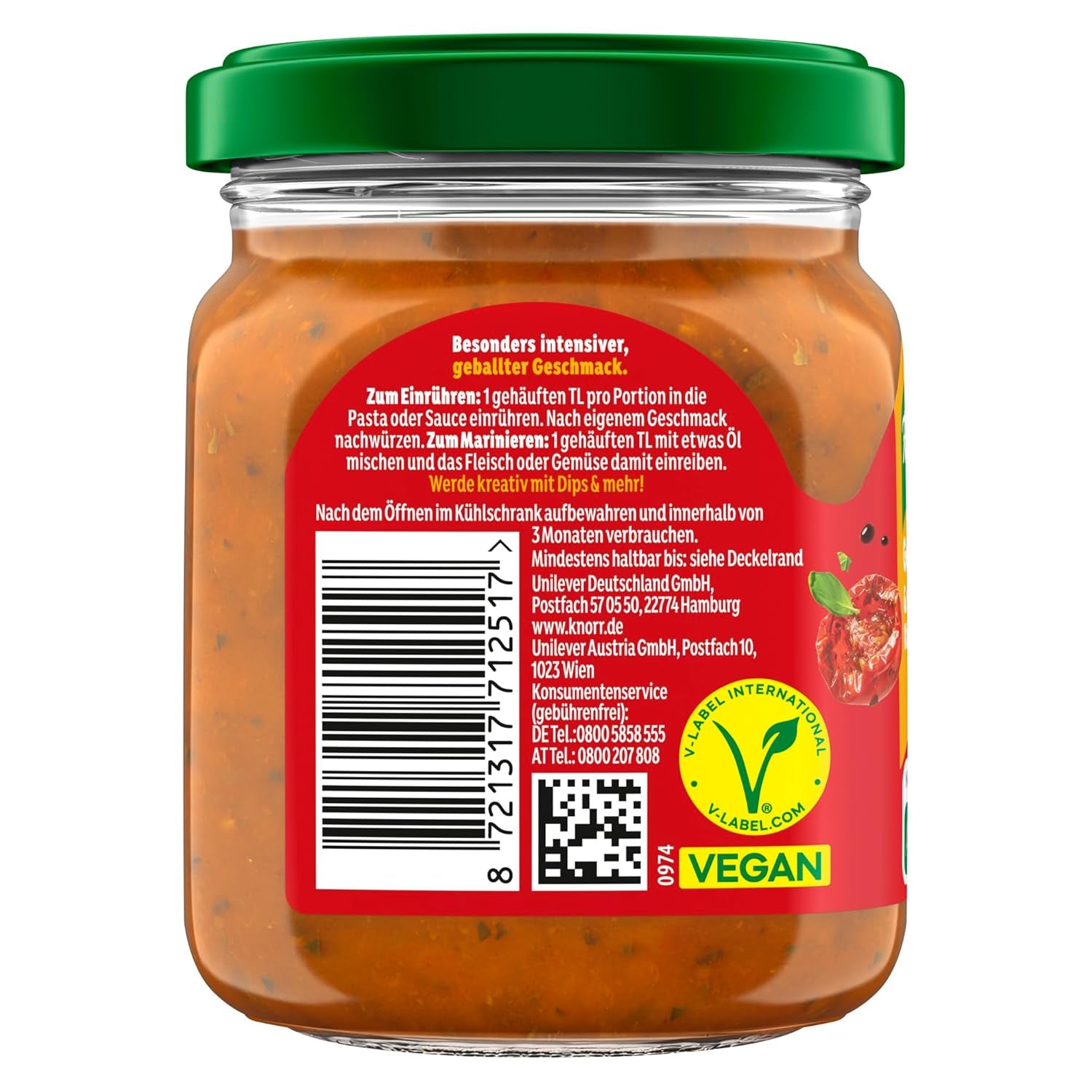 Knorr Schnell gewürzt Kochpaste Getrocknete Tomato & Mediterranean Kräuter einfach & schnell für einen besons intensificen, geballten Gesmack 165 g