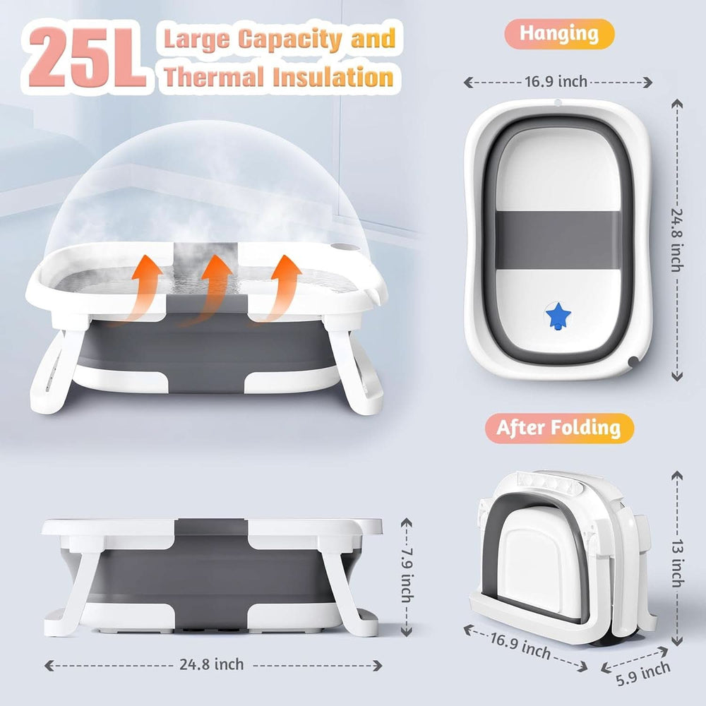 Rabb 1, baignoire portable pour nouveau-nés et petits enfants avec tapis antidérapant et trou de drainage. (Sans thermomètre) Mère et Enfant Naty Shop