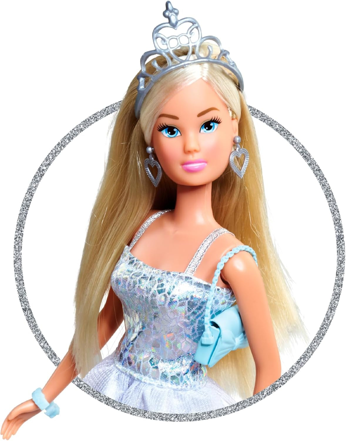 Simba Steffi Love Princess Fashion – Prinzessinnenpuppe mit 7 Kleidern & 16 Zubehörteilen, Modepuppe mit Schloss-Style zum Umkleiden & Stylen, 29 cm groß, ab 3 Jahren