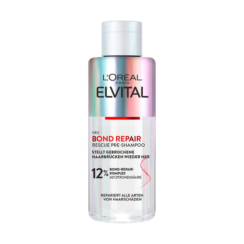 L'Oréal Paris Elvital Bond Repair Shampoo, Nettoyant doux pour la réparation des cheveux Douche et bain L'Oréal 200 ml Pré-Shampooing