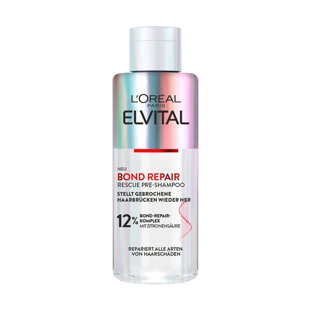 L'Oréal Paris Elvital Bond Repair Shampoo, Nettoyant doux pour la réparation des cheveux Douche et bain L'Oréal 200 ml Pré-Shampooing