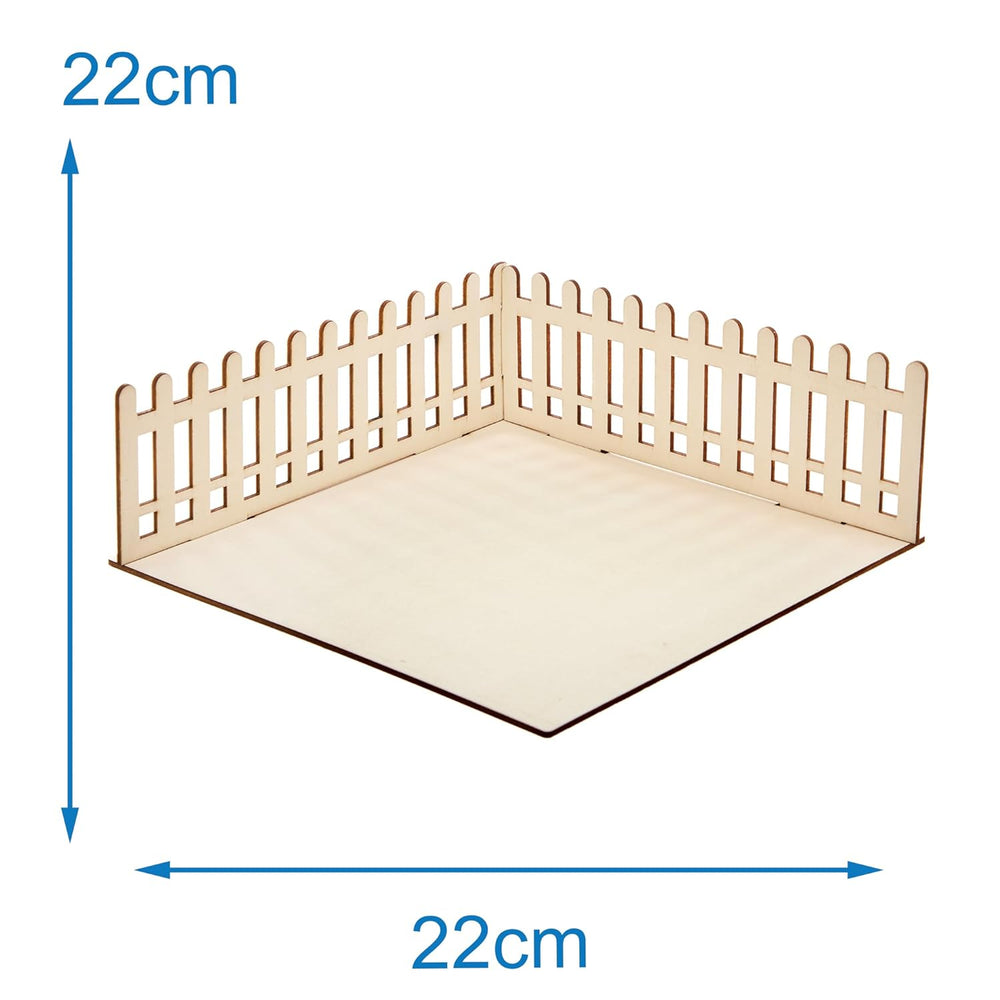 Baker Ross FN256 Mini maison de poupée de jardin en bois - 1 paquet de kit de maison de poupée pour enfants Kit d'artisanat