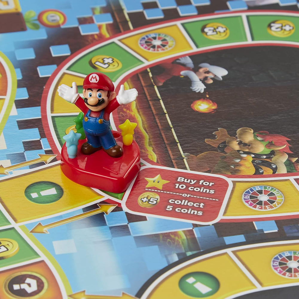 Jeu de société Hasbro The Game of Life Super Mario pour les enfants de 8 ans et plus, jouez à des mini-jeux, collectez des étoiles et combattez Bowser