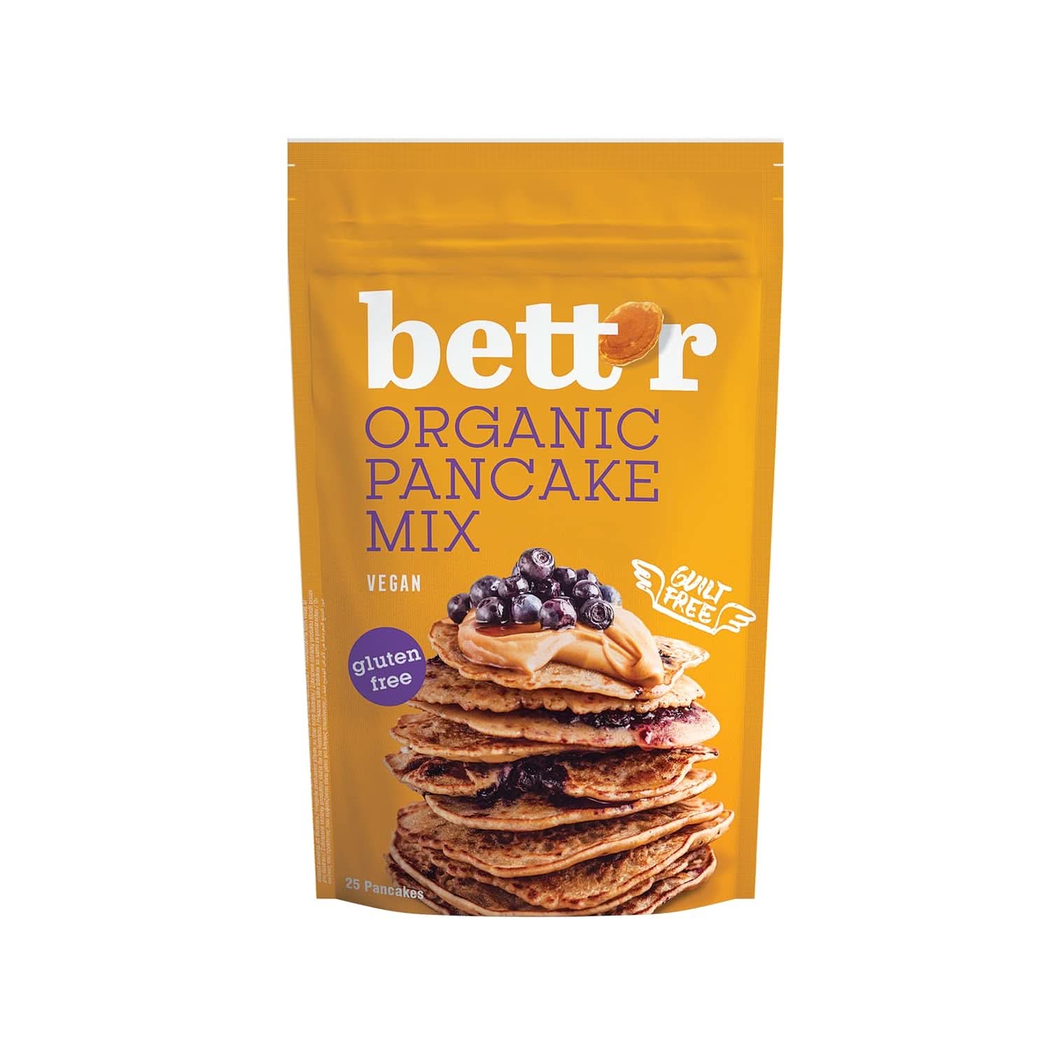 Bett'R Pancake Mix, mélange à pâtisserie biologique, végétalien et sans gluten, 6 x 400 grammes Kitchen Naty Shop