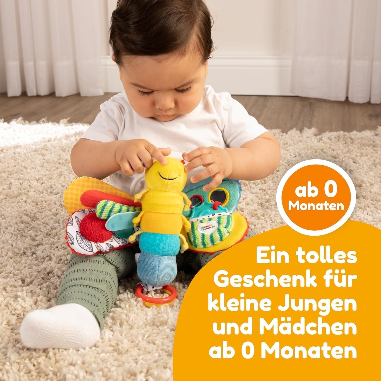 Lamaze Jouet Bébé "Freddie la Luciole" Clip & Go, Jouet de Haute Qualité pour les Tout-Petits, Pendentif Grip pour Renforcer la Relation Parent-Enfant, Dès 0 Mois, Plusieurs Couleurs Bebe Toys Naty Shop