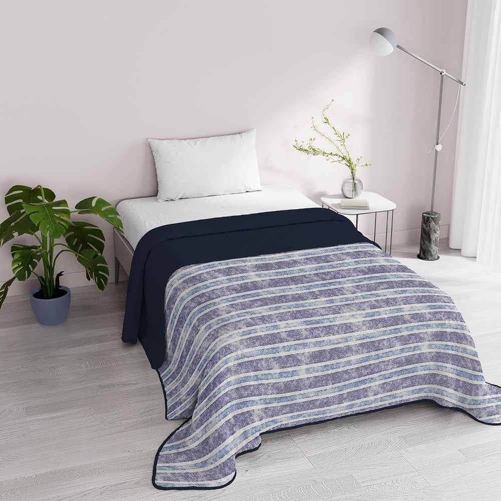 Literie Italienne Fantaisie Microfibre Été 1,5 Lits Murrine Quilts & Quilts Naty Shop Rayé Jeans 1 Posto E Mezzo