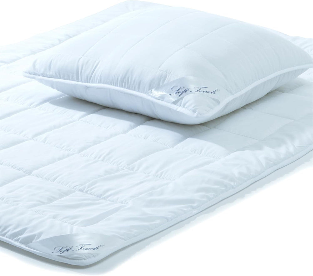 Aqua-Textil Soft Touch Parure enfant Couette 100 X 135 Cm 250G et 350G avec oreiller 40 X 60 Cm 150G Couette 4 saisons Climatisée Couettes et couettes Oeko-Tex Naty Shop 155X220 Cm + 1X 80X80 Cm toute l'année