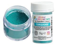 Sugarflair Blossom Tint Dust Poudre de colorant alimentaire turquoise - Colorant alimentaire en poudre pour décorations de gâteaux, fondant, glaçage, chocolat, crème au beurre, macarons et plus - 5G