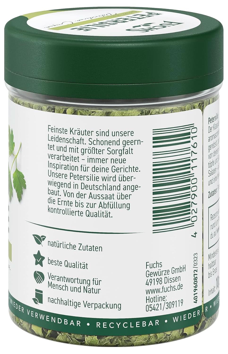 Fuchs - Persil frotté - Arôme herbes pour plats aux œufs, légumes et salades - 10 grammes Condiments Naty Shop