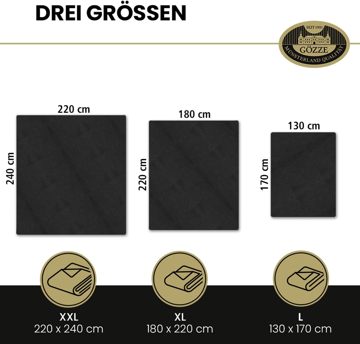 Gözze - Couverture Confortable Sensation Cachemire Premium, 500 G/M², 180 X 220 Cm - Lits et Couvertures moutarde Besuche den Gözze-Store