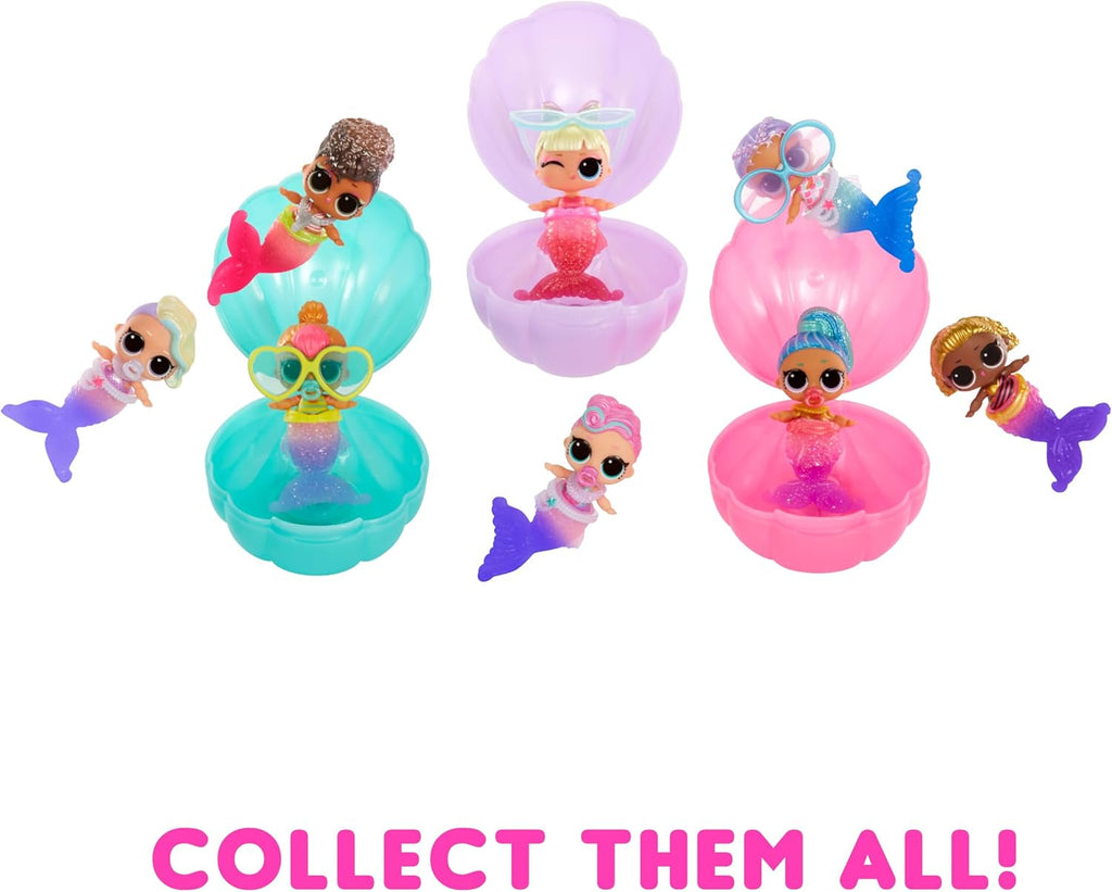 L.O.L. Surpriză! Mermaids Baby Sisters - Cu cozi care își schimbă culoarea, Selecție surpriză, Conține 1 păpușă cu accesorii drăguțe, Colecționează toate cele 8 păpuși, Pentru copii cu vârsta de 4 ani și peste Papusi Naty Shop