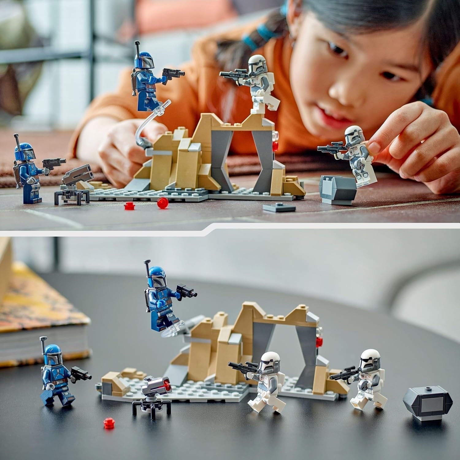 LEGO Star Wars: The Mandalorian Hinterhalt auf Mandalore Battle Pack, Abenteuer-Bauspielzeug für Kinder, Action-Spielset zum Sammeln, Geschenkidee für Jungen und Mädchen 75373