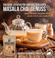 Nananatura'S MASALA CHAI TEE 100G | Perfect pentru ceai chai, chai latte cu lapte sau chai rece | 100% natural | Ceai negru delicios cu condimente indiene aromate | Încălzitor și energizant