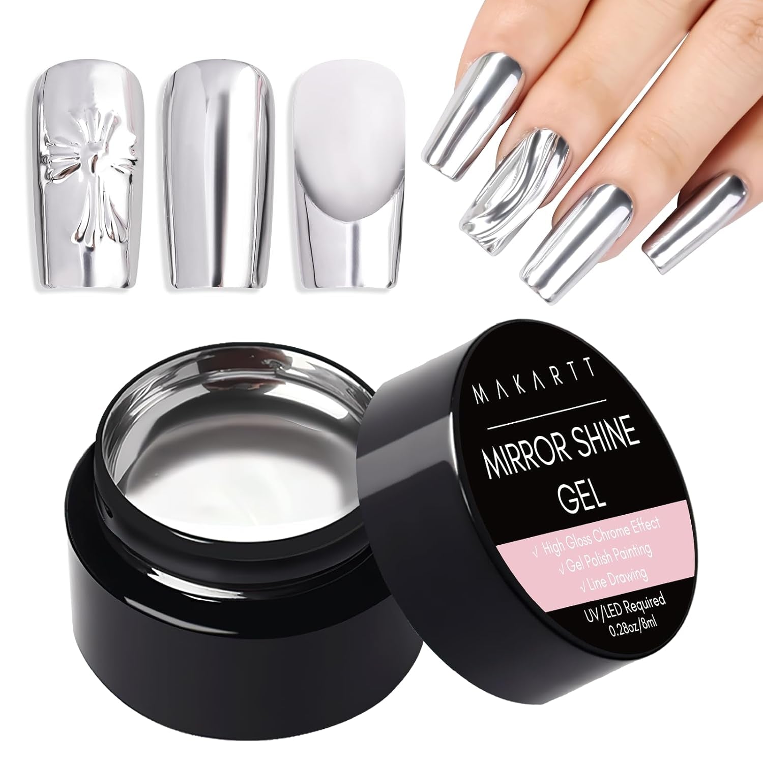 Makartt Gel 3D Nail Art – Gel de colle strass 15 g pour porte-clés à ongles, gel de sculpture d'ongles multifonctionnel pour la conception d'ongles à faire soi-même, sculpture d'ongles, modélisation d'ongles à la maison (transparent)