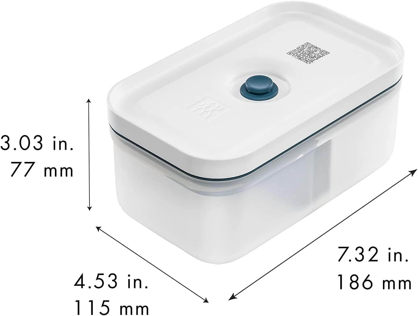 Zwilling Fresh & Save coffret repas sous vide / conservation au réfrigérateur, 3 pièces, plastique, semi-transparent, La Mer Boîtes de conservation alimentaire Naty Shop