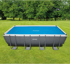 Husă solară Intex pentru saltea dreptunghiulară Ultra Frame 549 x 274 cm, grosime 160 microni, dimensiuni fabricate: 538 x 253 cm, 28016, albastră