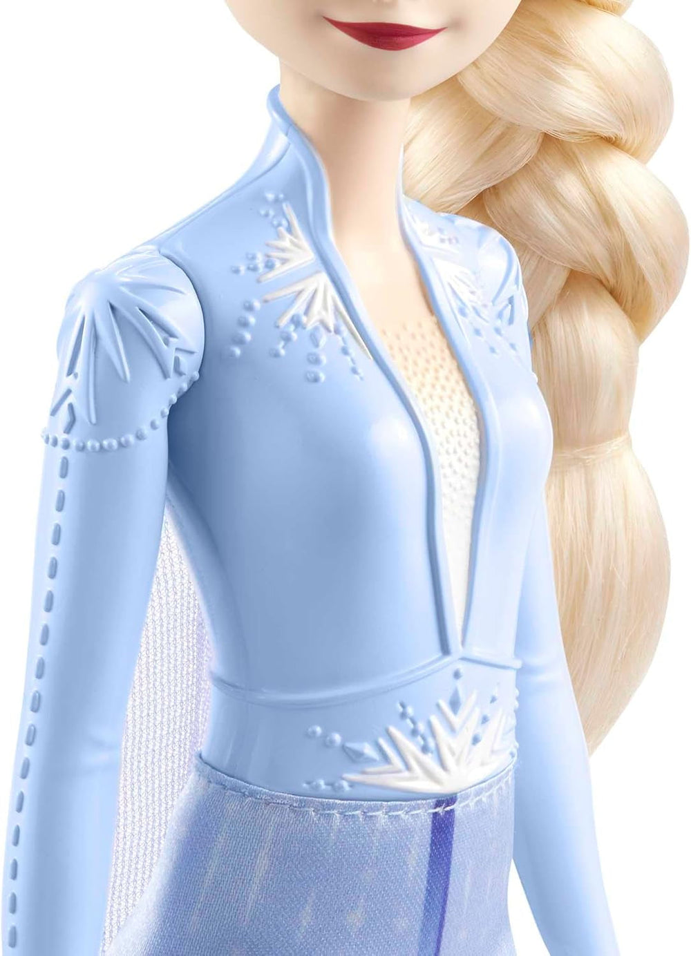 Mattel Disney Princess Elsa Poupée Reine des Glaces en combinaison de voyage, cheveux blonds peignés, mobile, jupe et bottes extensibles, cadeaux Disney, jouets 3 ans, HLW48 Naty Shop Dolls